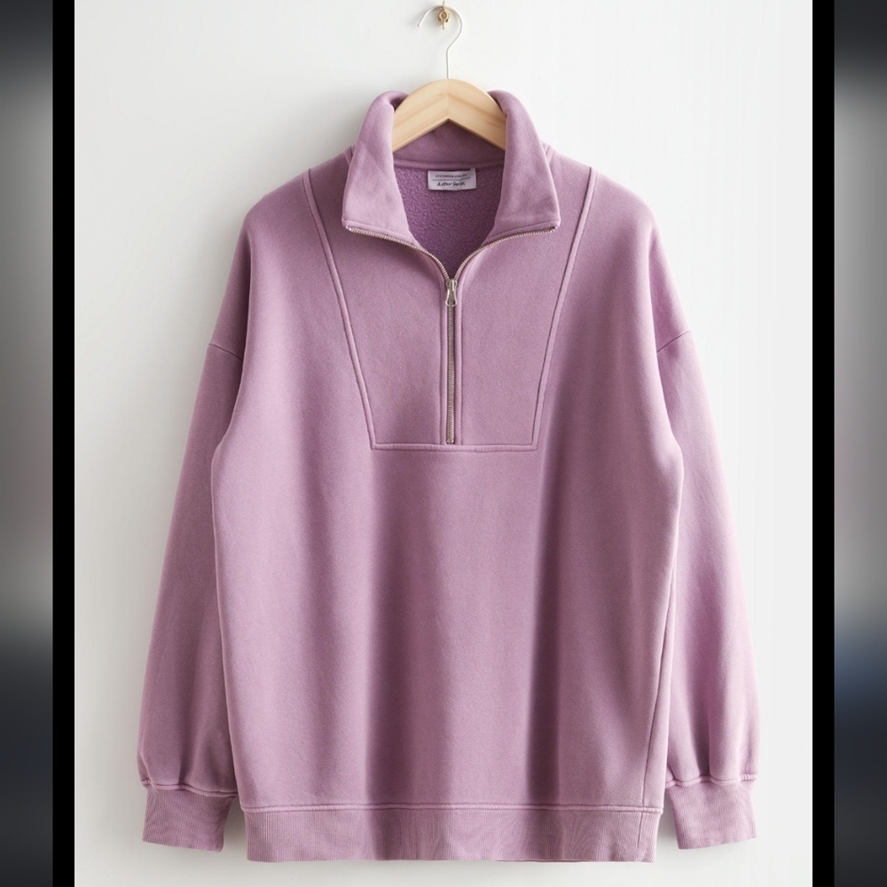 NEW | & Other‎ Stories | Half Zip Sweatshirt,  Small - Picture 2 of 12